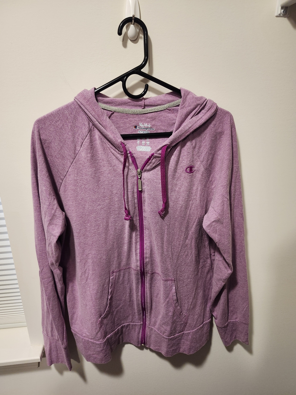 Champion Lavender Pink Full-Zip Hooded Sweatshirt